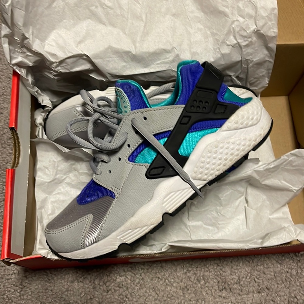 Nike Purple and Green Sneakers with Chunky Design